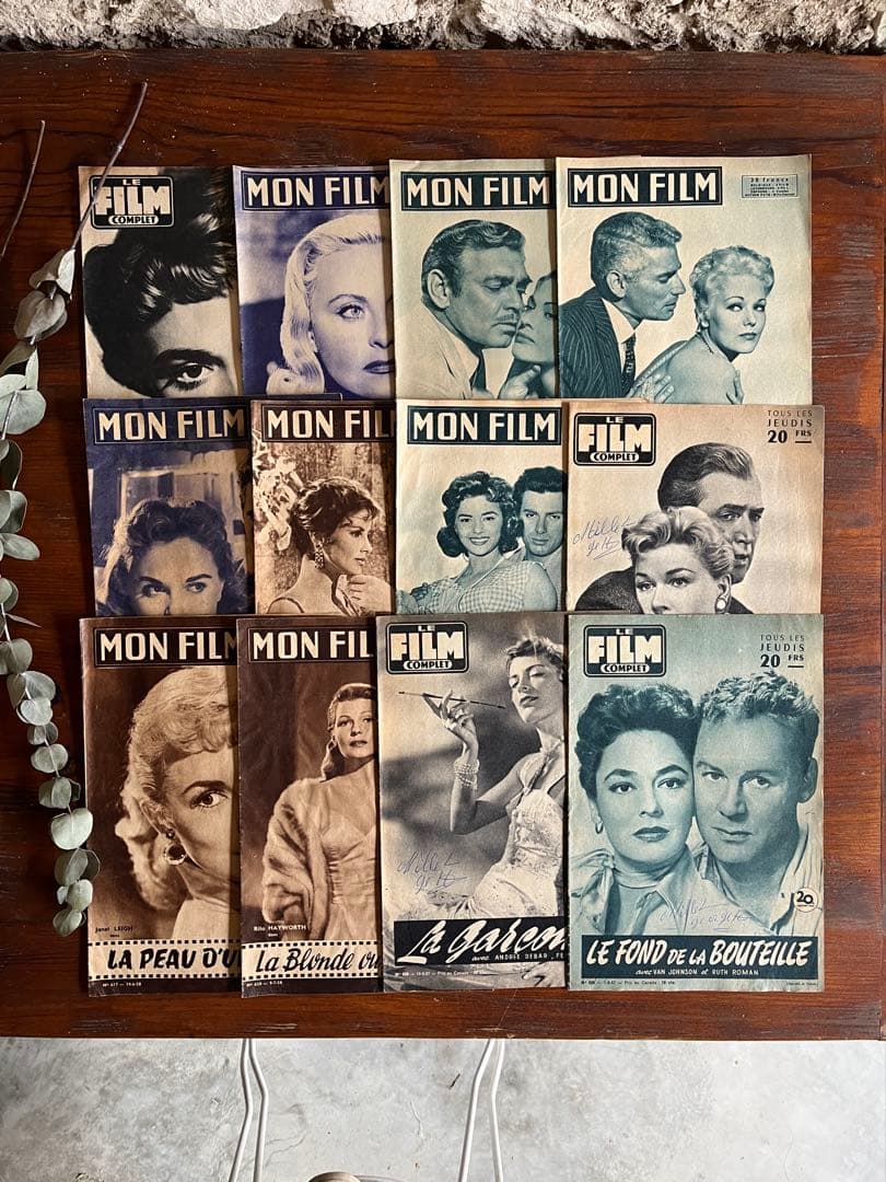 ◆フランスビンテージB希少映画シネマ雑誌monfilm紙ものスター俳優女優パンフ
