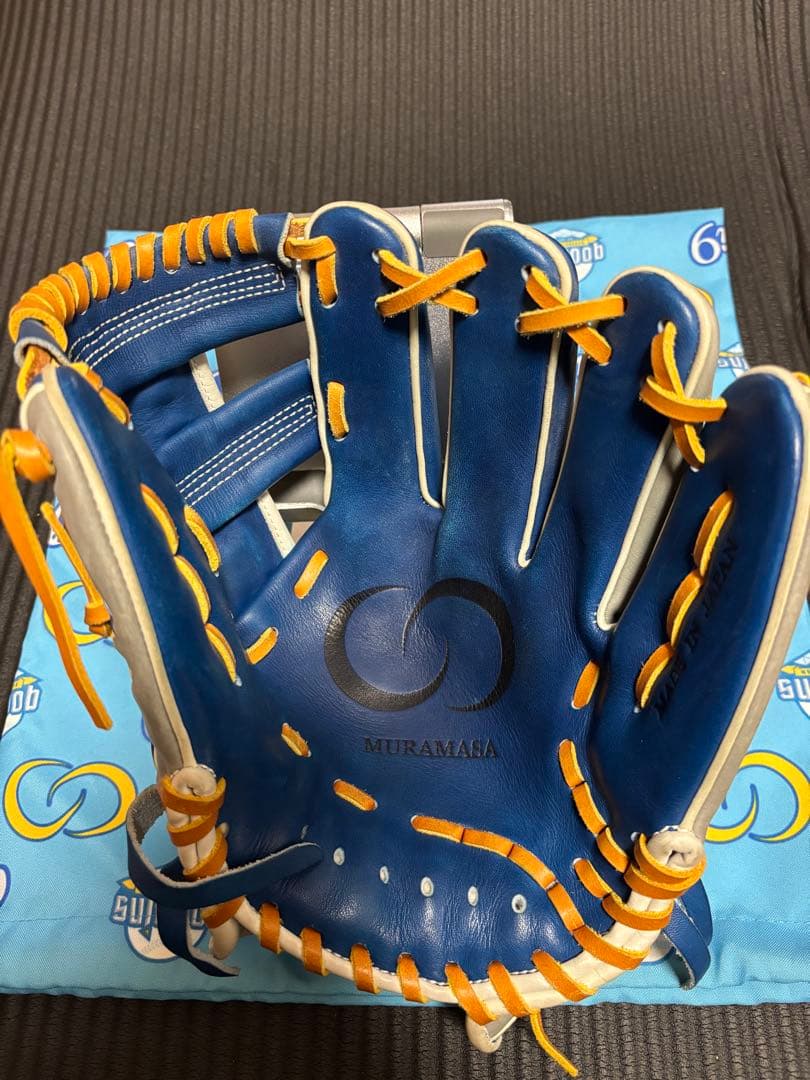 MIRAMARA Ori9グローブ 青/オレンジ 収納袋付き