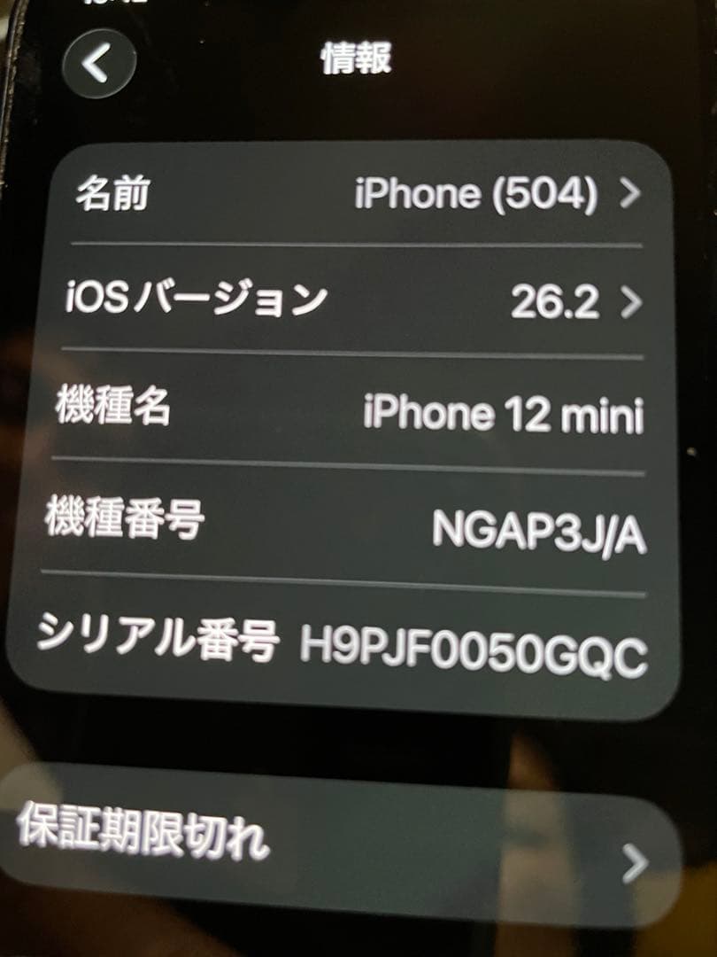 iPhone12mini 64GB SIMフリー　ブルー【カメラ非純正交換品】