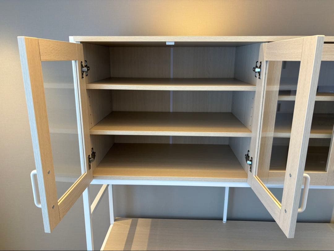 【引取限定】　ニトリ食器棚　ナチュラル北欧風