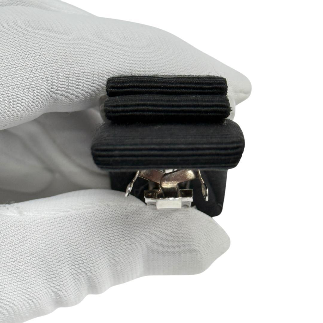 美品 フェラガモ バレッタ ヴァラ リボン シルバー ヘアアクセサリー 髪留め