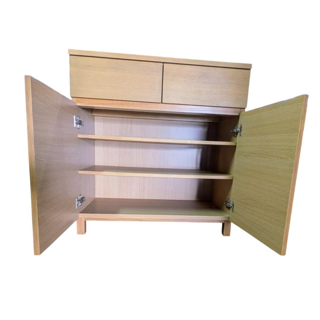 【廃盤】無印良品 オーク材 キャビネット 木製扉