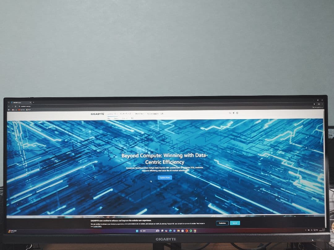 GIGABYTE M34ＷＱウルトラワイドモニター 本体 箱無し