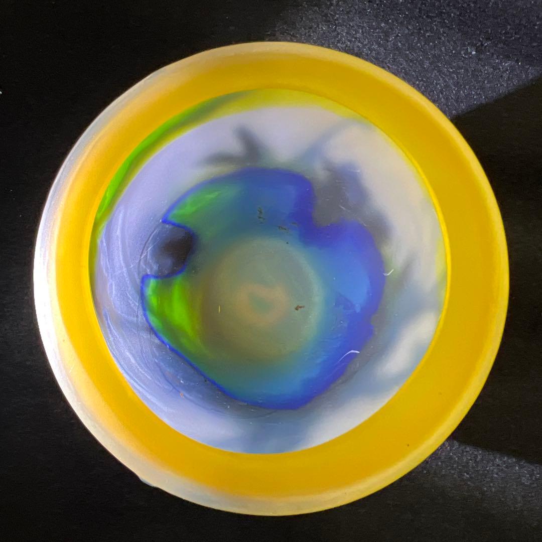 エミール・ガレ　三色酸化腐食彫花瓶　ケース付　鑑定証書付　東Y8-0210☆1F