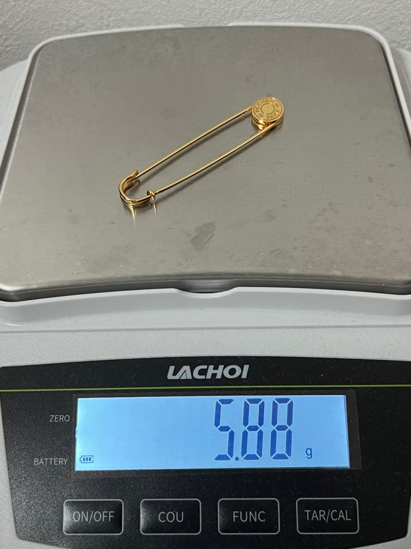 エルメス HERMES セリエ ピンブローチ 安全ピン ゴールドカラー GP