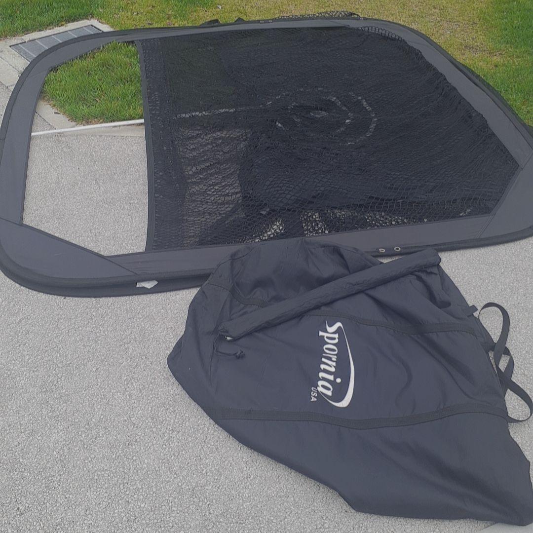 Spornia バッティングネット 黒 収納バッグ付き　野球　ゴルフ　スポーツ