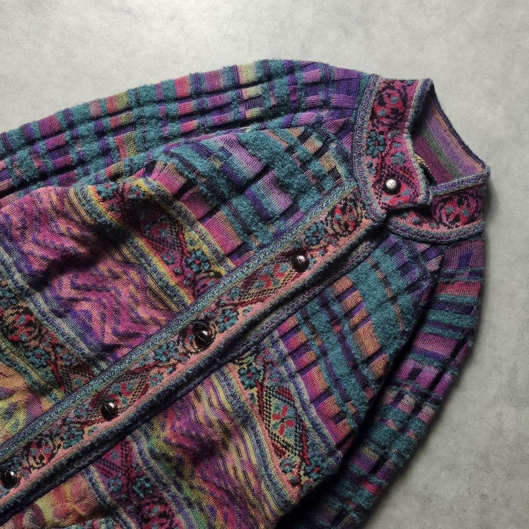 М.&KYOKO 佐藤繊維 ニットコート ロングカーディガン