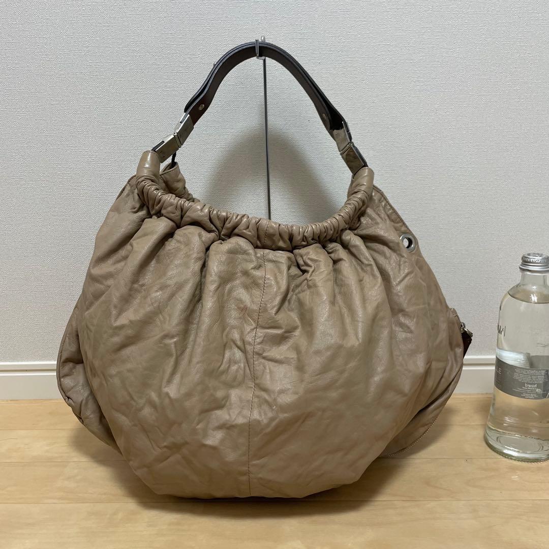 ■MARNI（マルニ）美品 /レザー/ハンドバッグ/ベージュ系