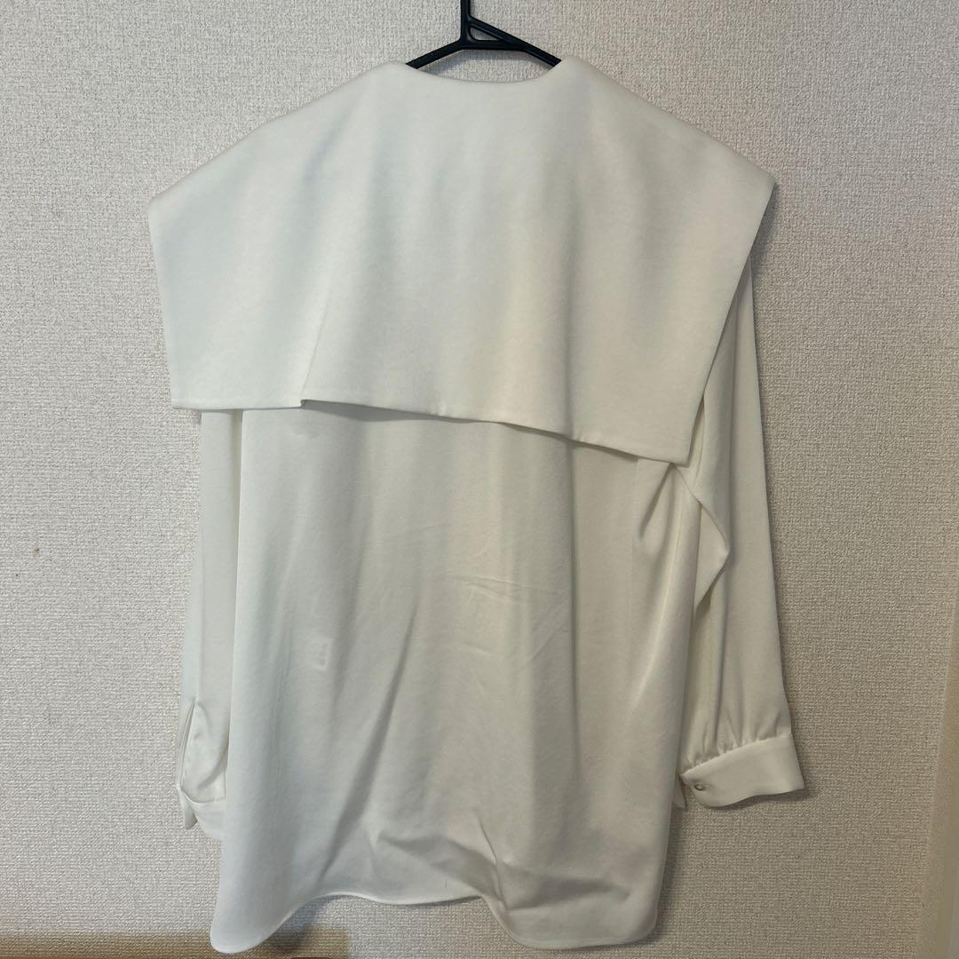 Cygne ホワイト 長袖シャツ ロングセーラーブラウス