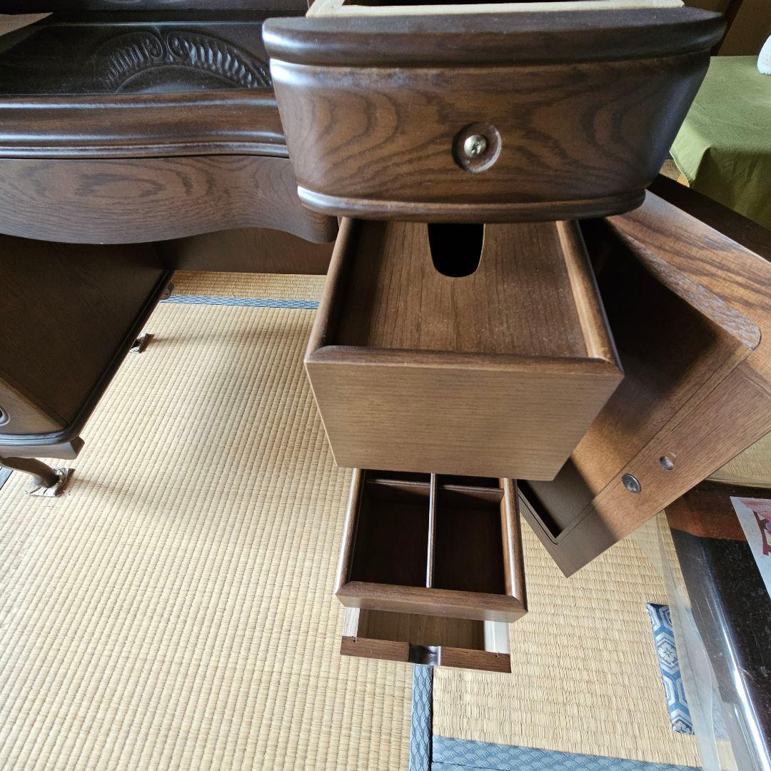 【お値下げ】大塚家具　ドレッサー　鏡台　三面鏡　高級　天然木ナラ