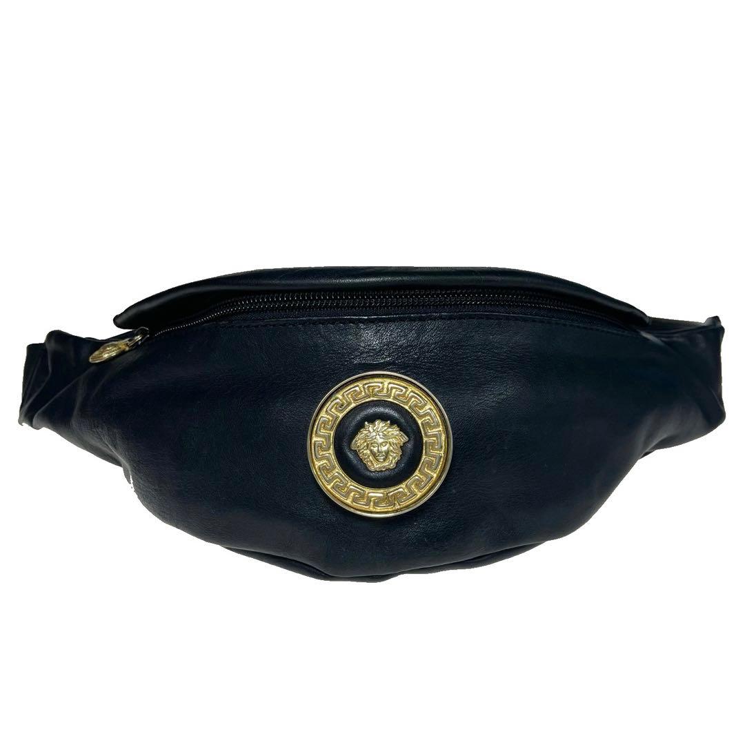 VERSACE ウエストバッグ メデューサ レザー a531