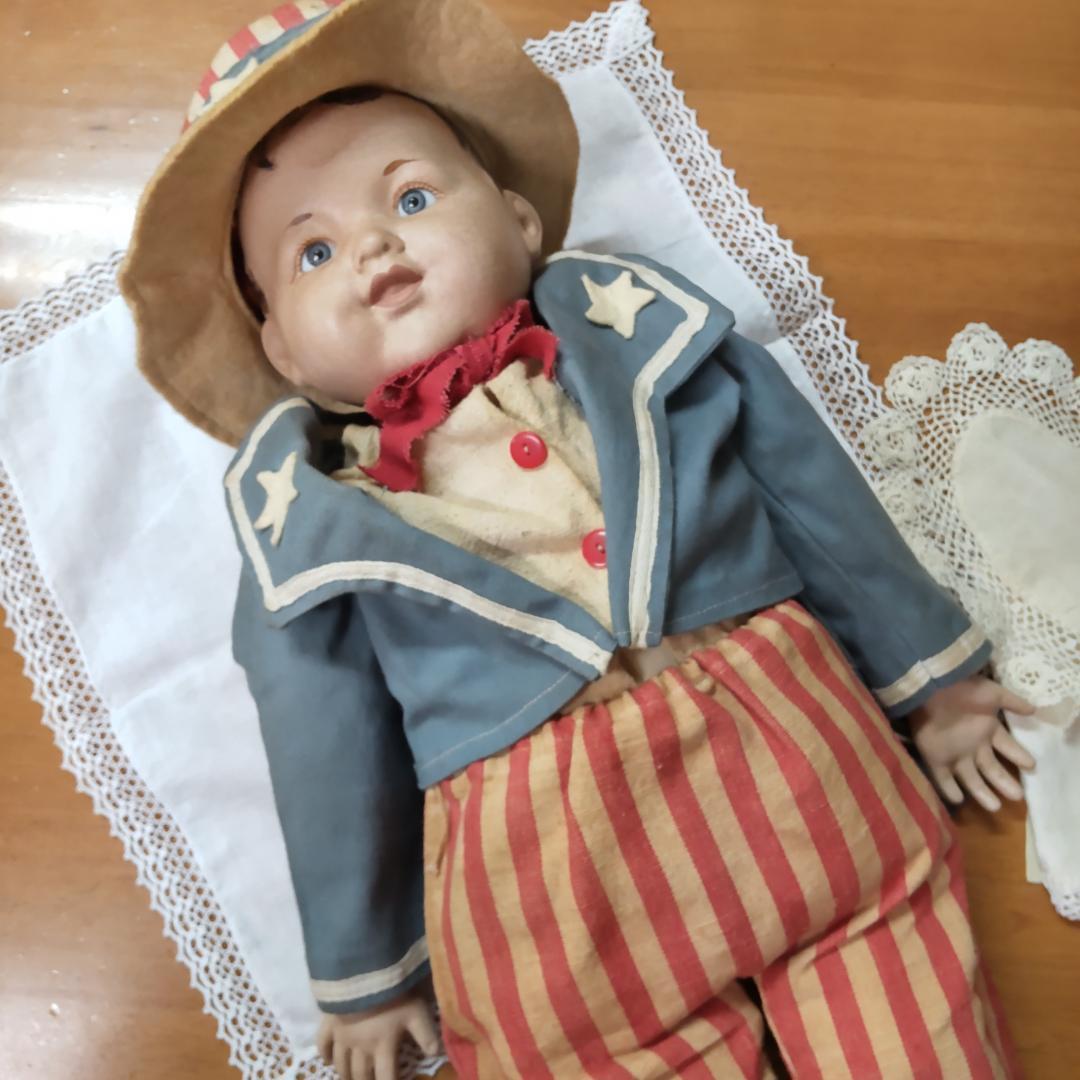 アンティークドールコンポジションリプロ　人形