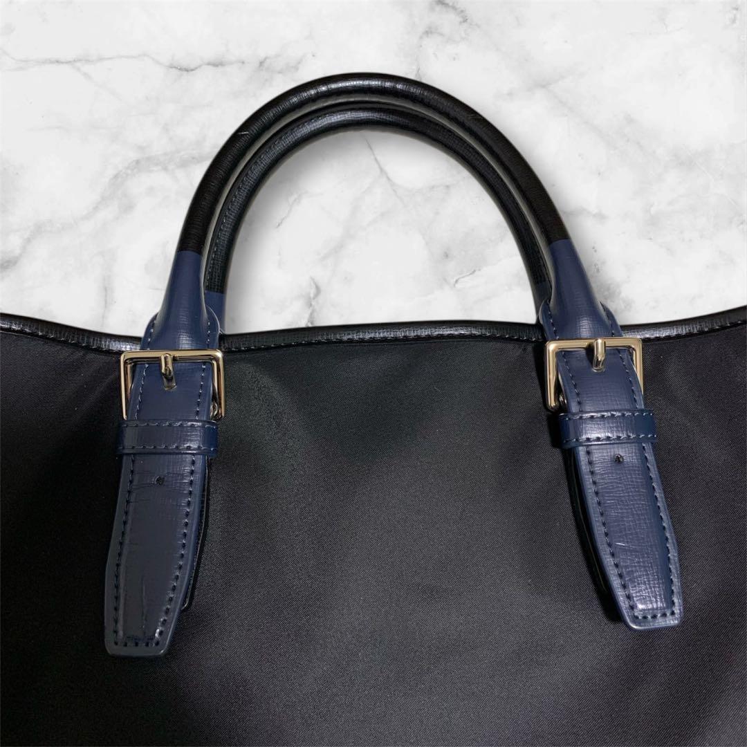 PaulSmithポールスミス★ビジネスバッグ自立型A4可2wayナイロンレザー