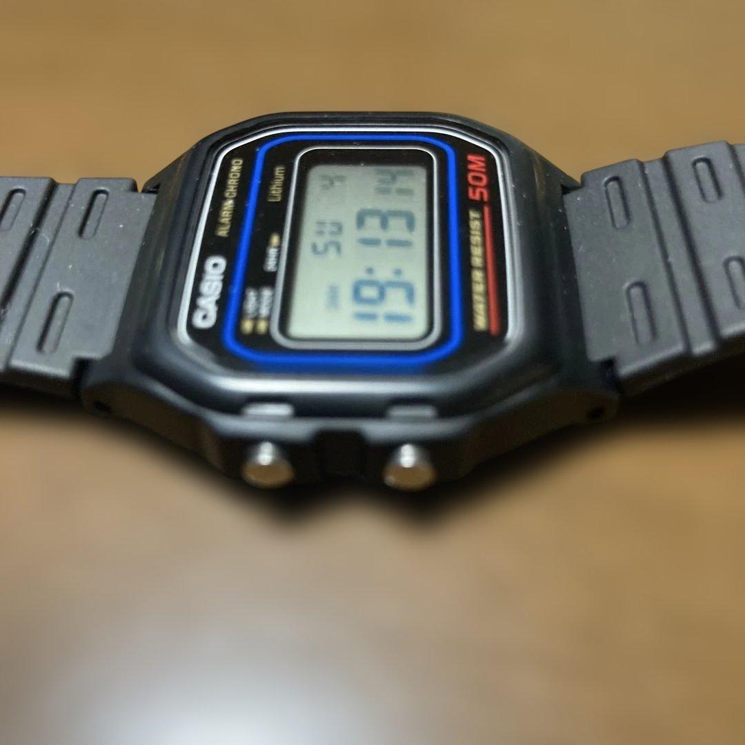 とーぽ！　CASIO デジタル腕時計 50M防水 ブラック