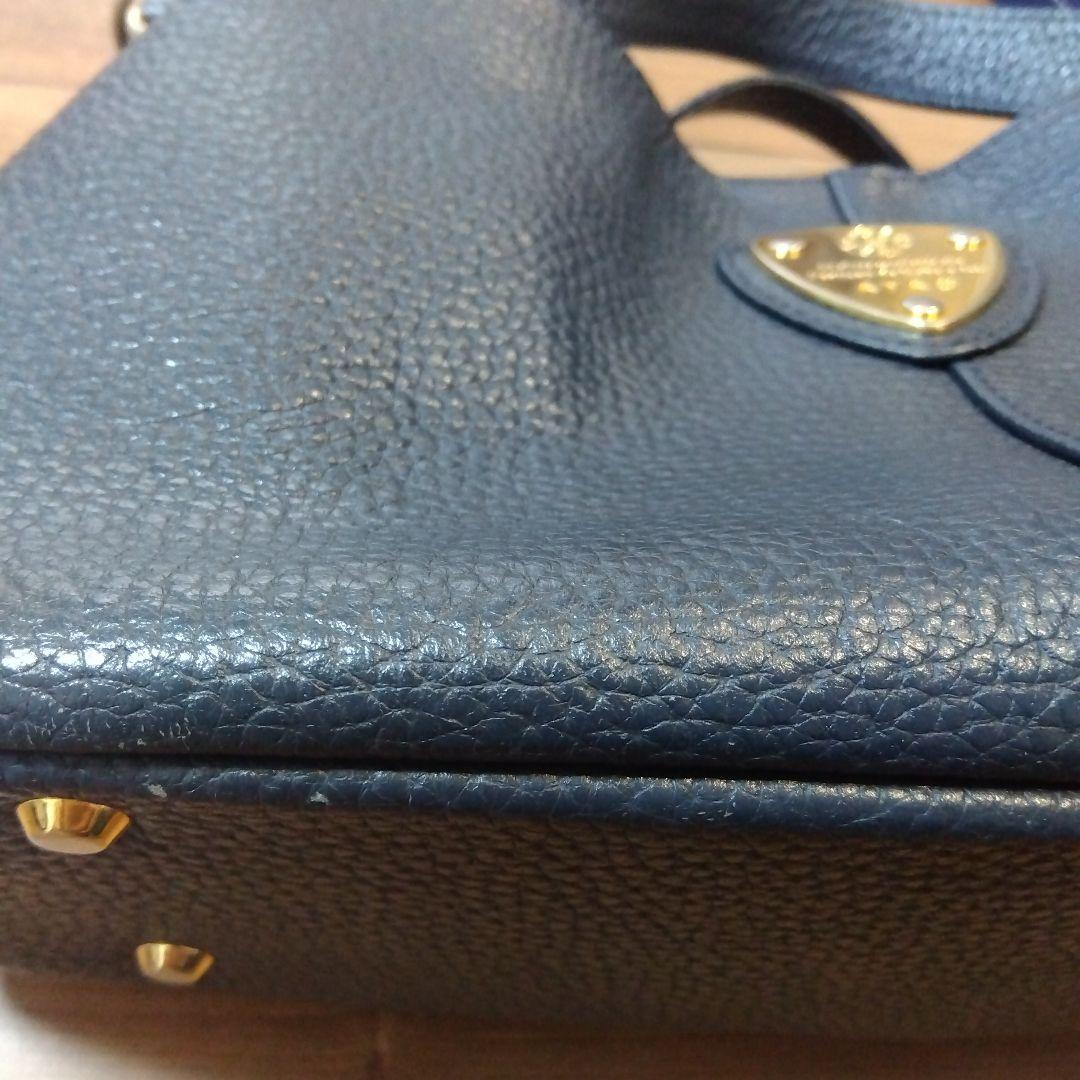 アタオ チヴィ 2way ショルダーバッグ ハンドバッグ レザー ネイビー