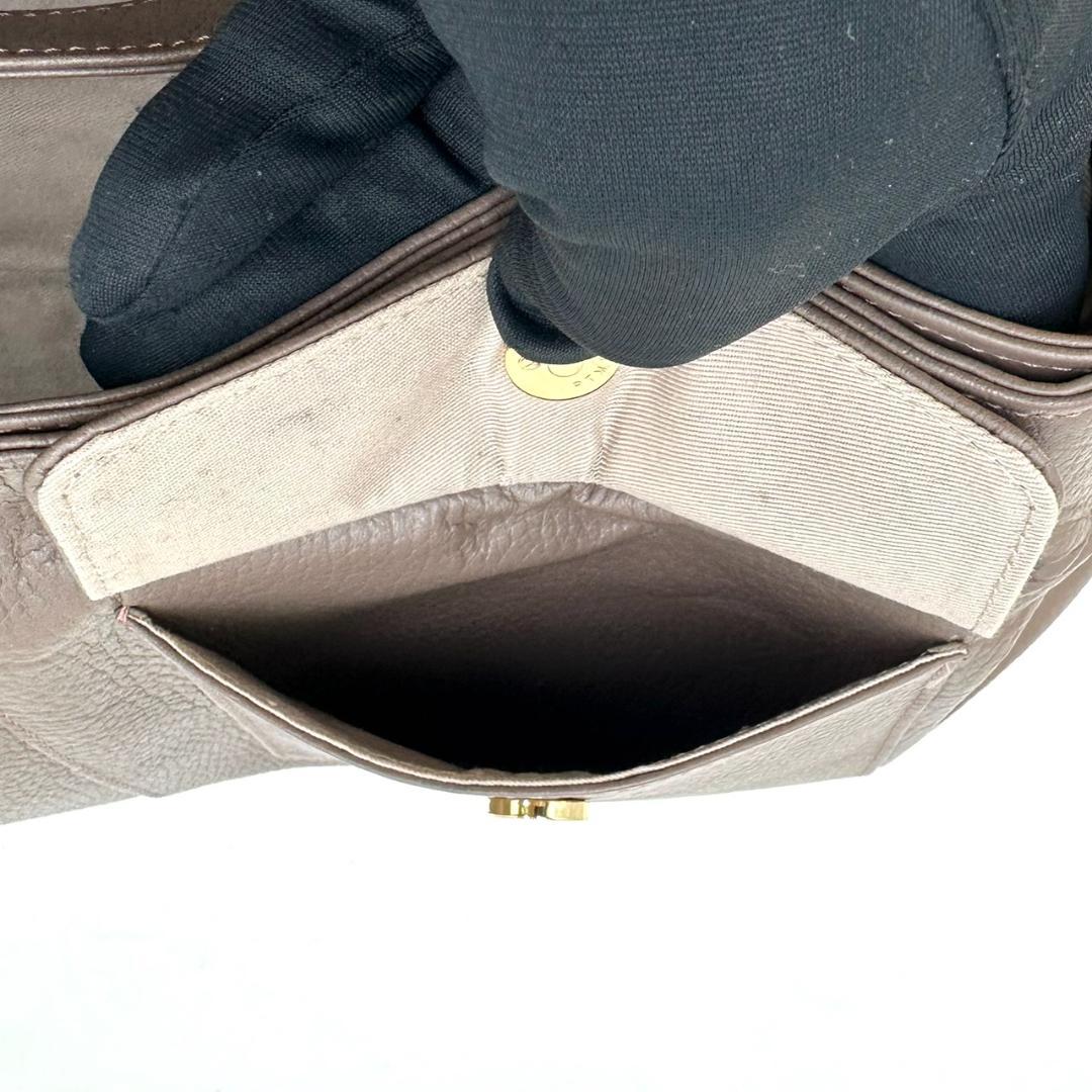 ATAO アタオ エルヴィ 2way ハンドバッグ ショルダーバッグ グレージュ