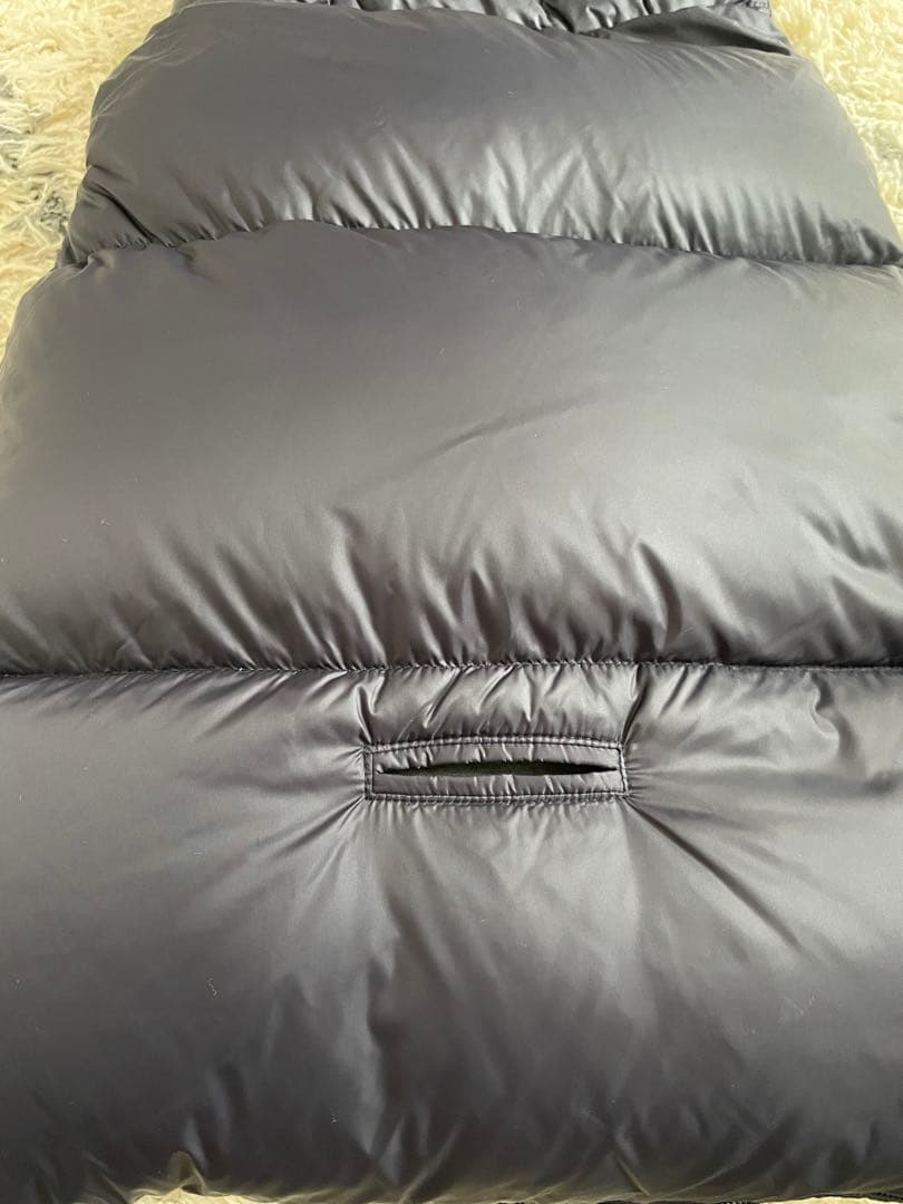 モンクレール　おくるみ　ダウン　フットマフ　ネイビーグレー　ベビーカー　ベビー