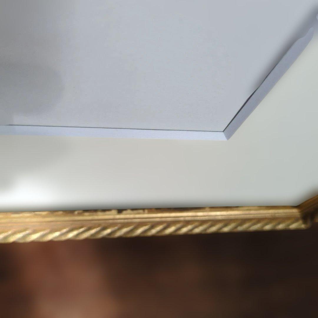 木製額縁 F30号 木製黒金ロープ模様 アクリル板・マット付