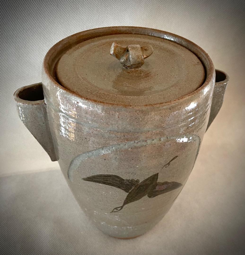 虫明焼 雁 水差 茶道具 / サイズ 高 22cm 口径 13.5cm