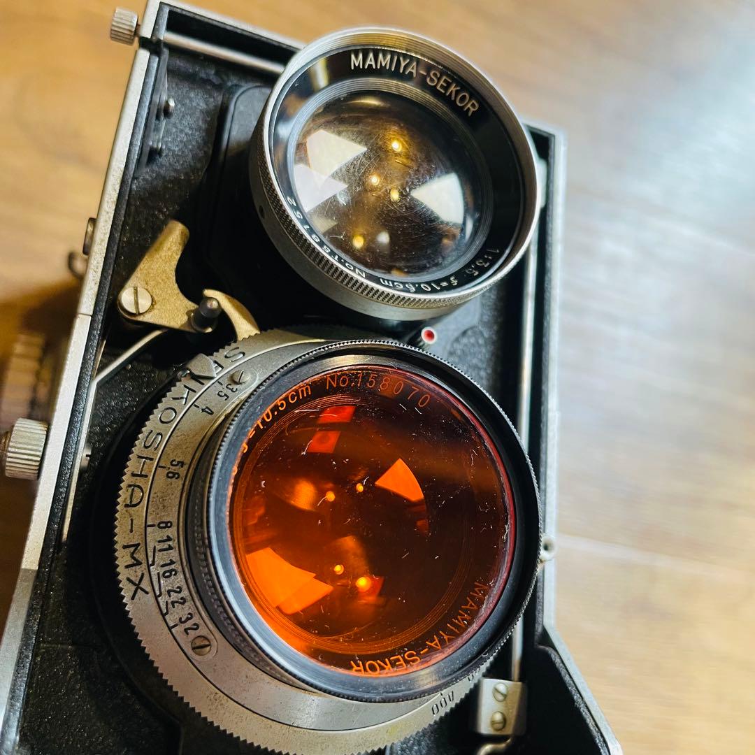 ジャンク MAMIYA マミヤ 二眼レフ 蛇腹MAMIYAFLEX シャッターO