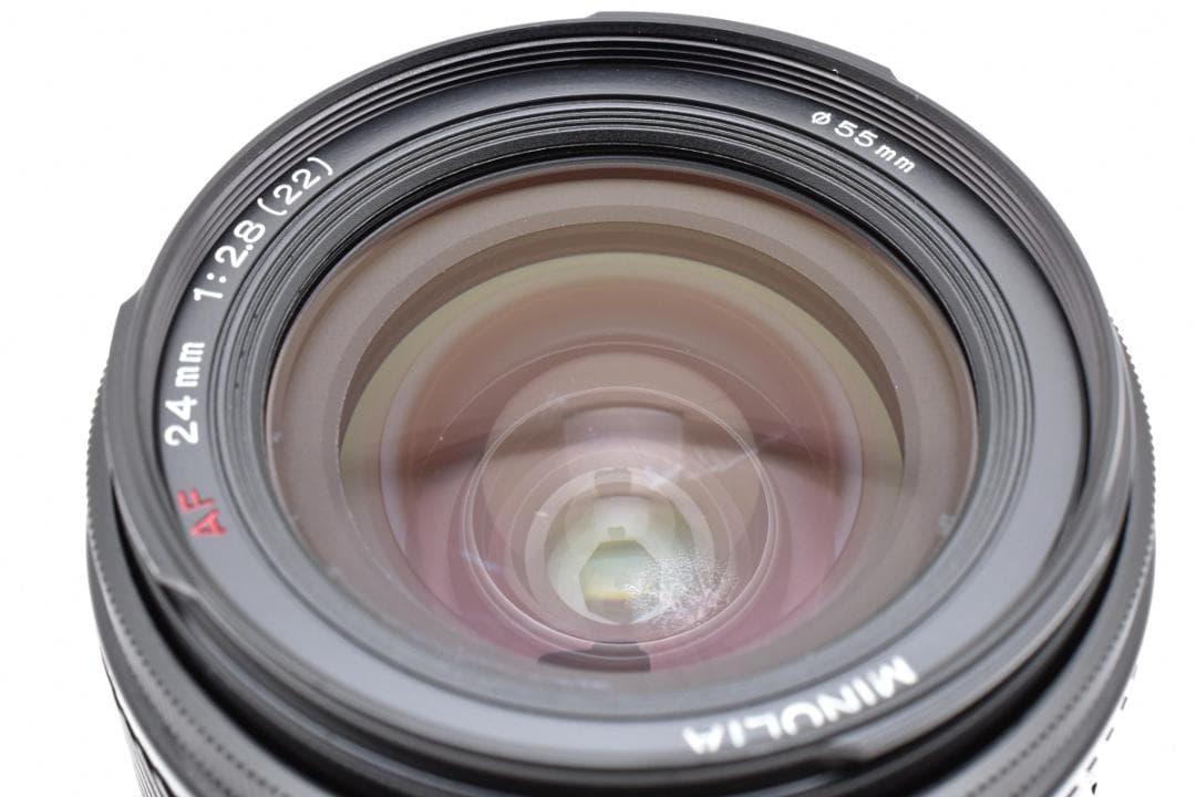 MINOLTA AF 24mm F2.8 純正レンズフィルター付 C092
