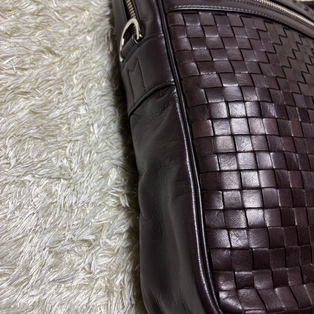 未使用 Mimalux 2way ブリーフケース 編み込み ビジネスバッグ 馬革