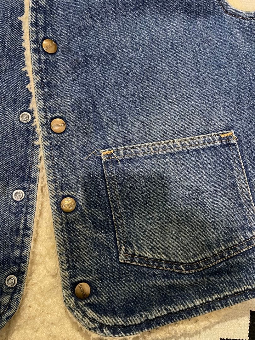 Carhartt カーハート デニム ボアベスト　90s ストリート スケーター