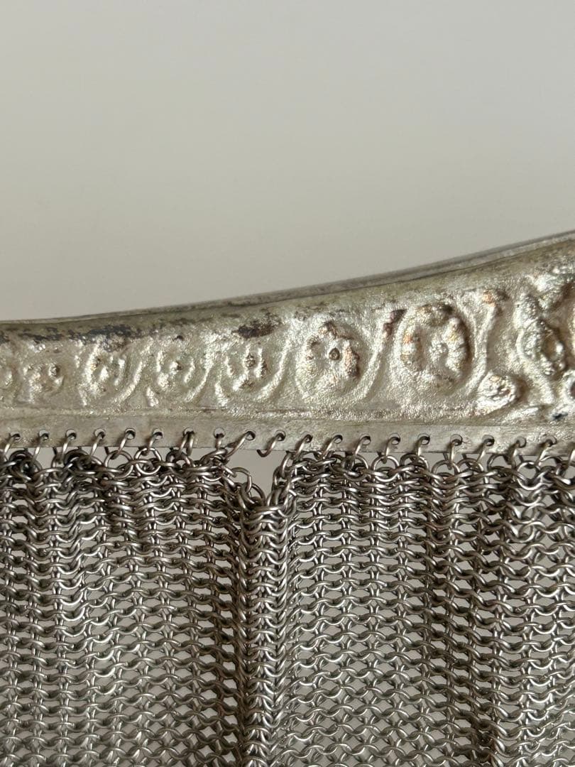 フランス買付け　アンティーク　シルバー　メッシュバッグ