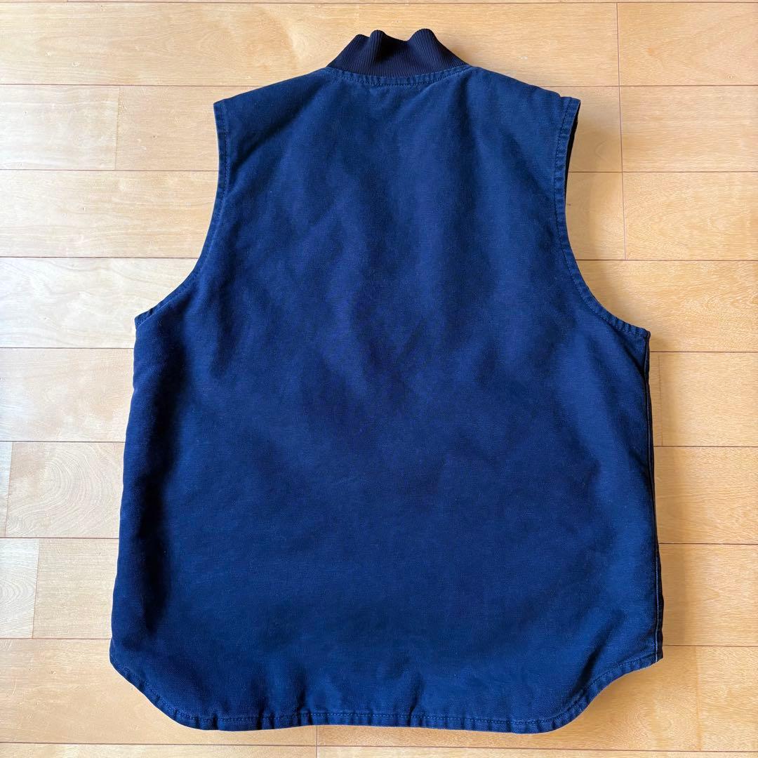 【美品】Carhartt カーハート ダックベスト メキシコ製M ダークネイビー