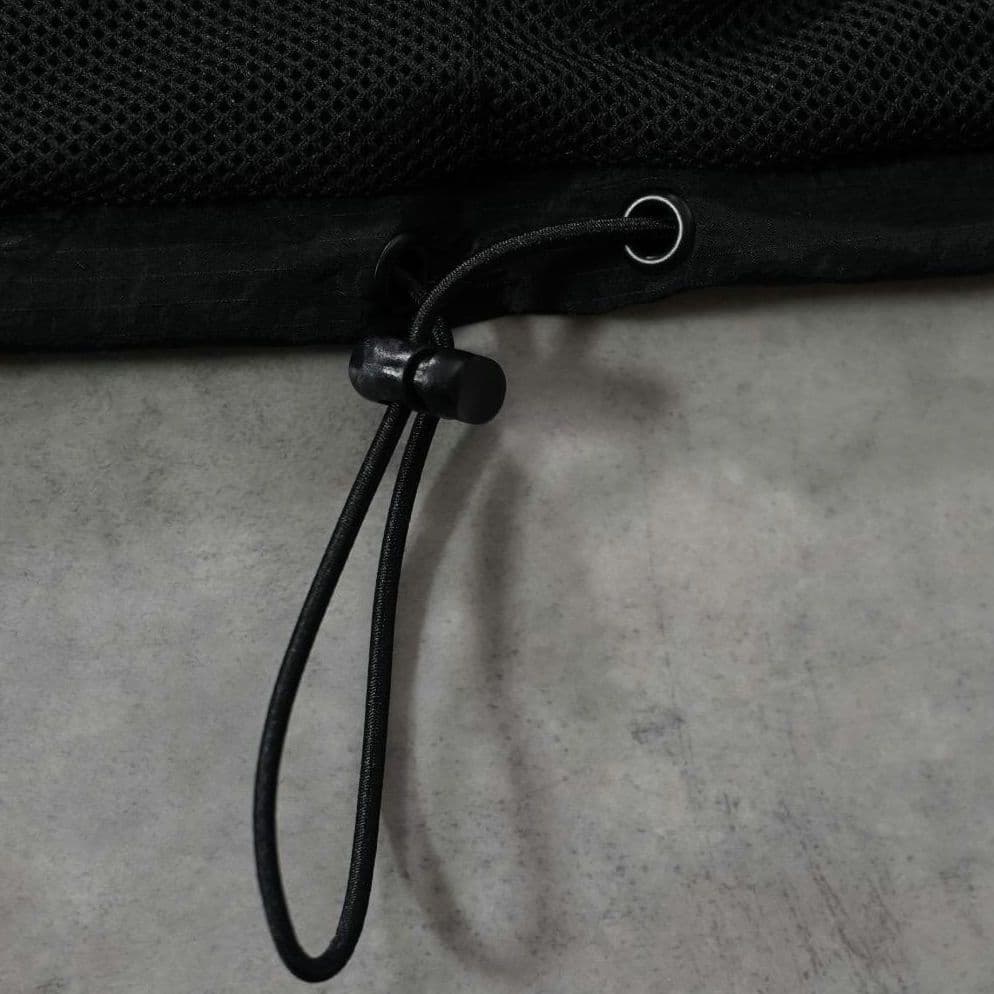 アディダス ナイロンジャケット 古着 ロゴ 刺繍 ライン 3XL 黒 17633