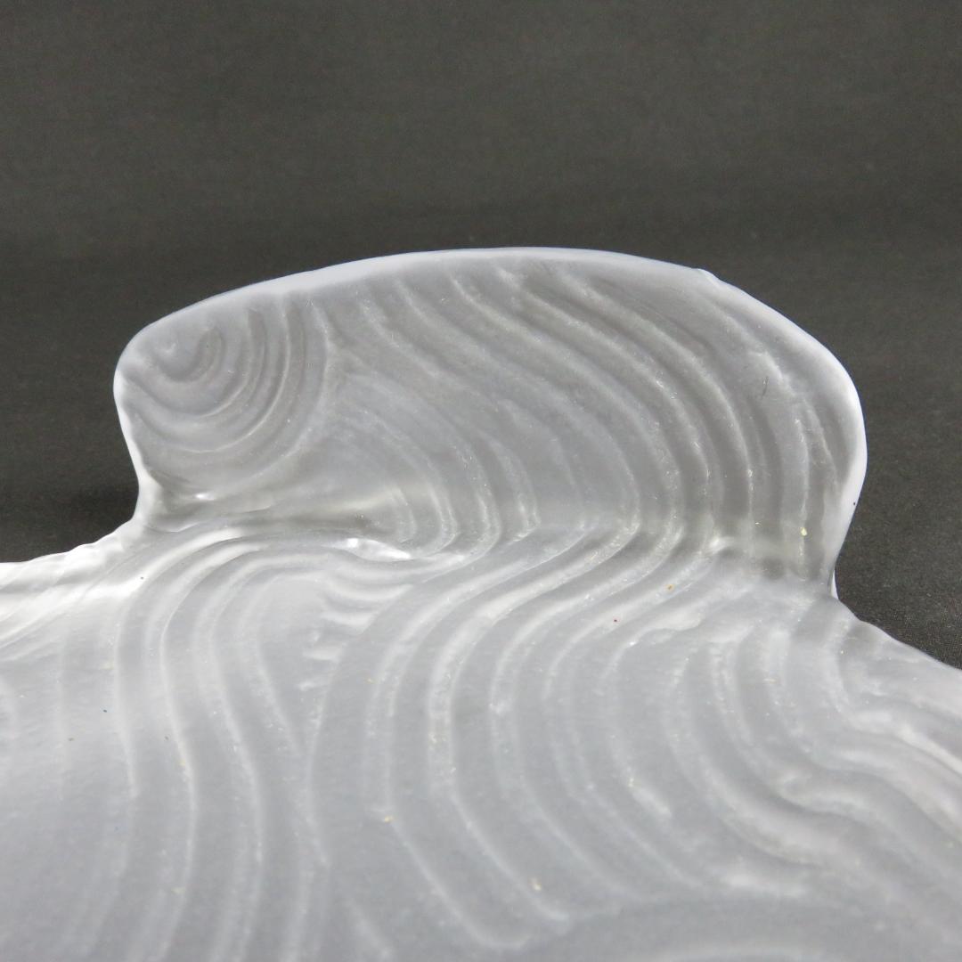 ガラス 皿 飾台 作家物 坂田甚内 2枚 益子