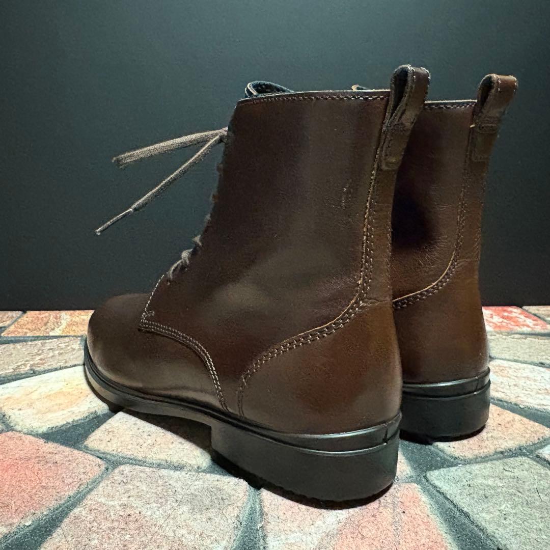 エコー ショートブーツ クラシック 15 本革 サイドジップ　24.0cm 茶