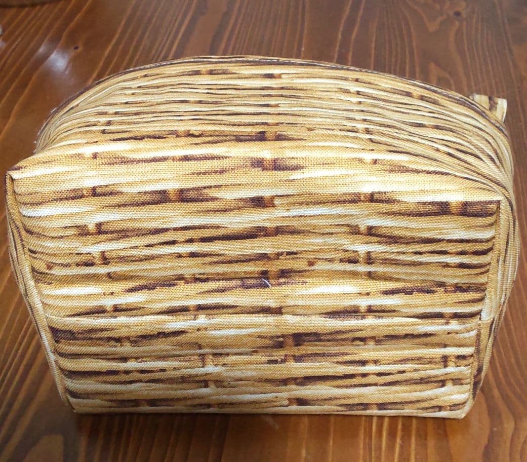 布かご、かご柄　布バスケット　ハンドメイド