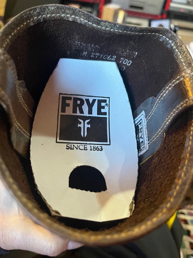 I*N様 フライ FRYE ハーネス リングブーツ 10D ビンテージ加工 米国