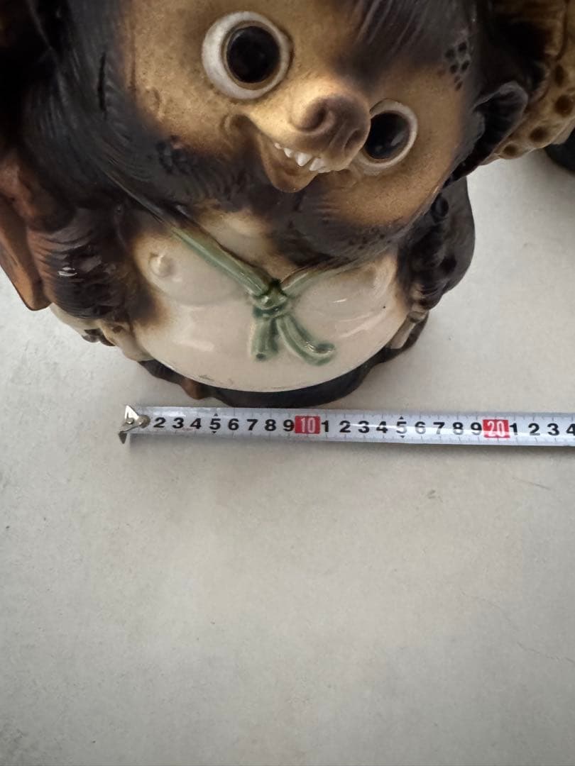 縁起物 たぬき 置物 陶器製 ペア 昭和レトロ 商売繁盛