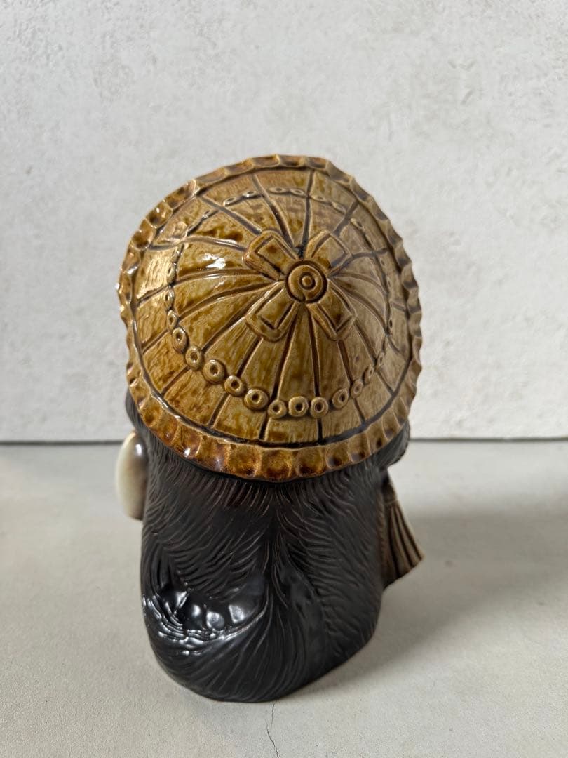 縁起物 たぬき 置物 陶器製 ペア 昭和レトロ 商売繁盛