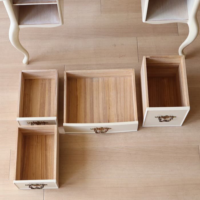 ヴィンテージ シャビーシック ドレッサー ホワイト ピアノ塗装 古家具