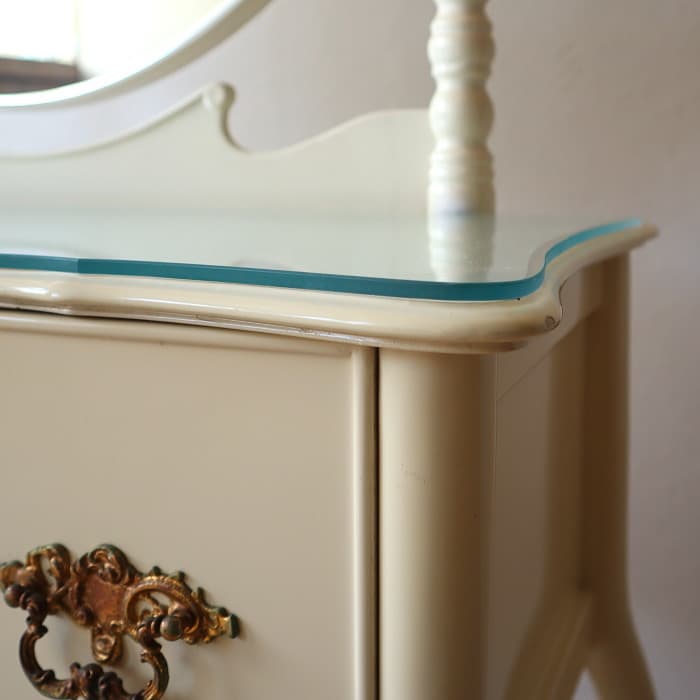 ヴィンテージ シャビーシック ドレッサー ホワイト ピアノ塗装 古家具