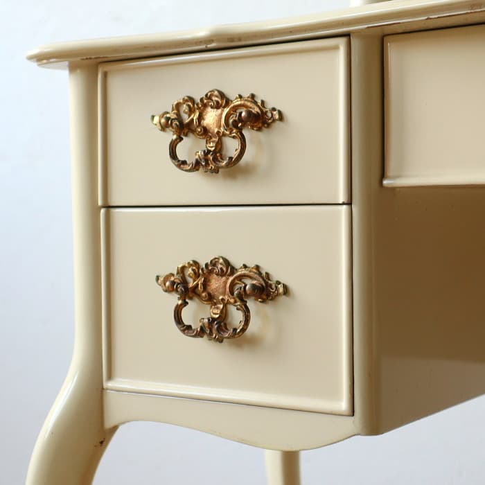 ヴィンテージ シャビーシック ドレッサー ホワイト ピアノ塗装 古家具