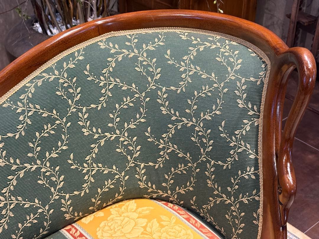 クラシック 2人掛けソファ 2Pソファ 猫脚 アンティーク ヴィンテージ nY