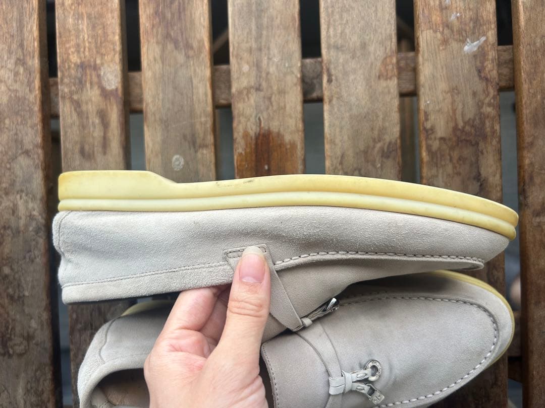 ロロピアーナ　サマー・チャーム・ウォーク・モカシン　グレージュ