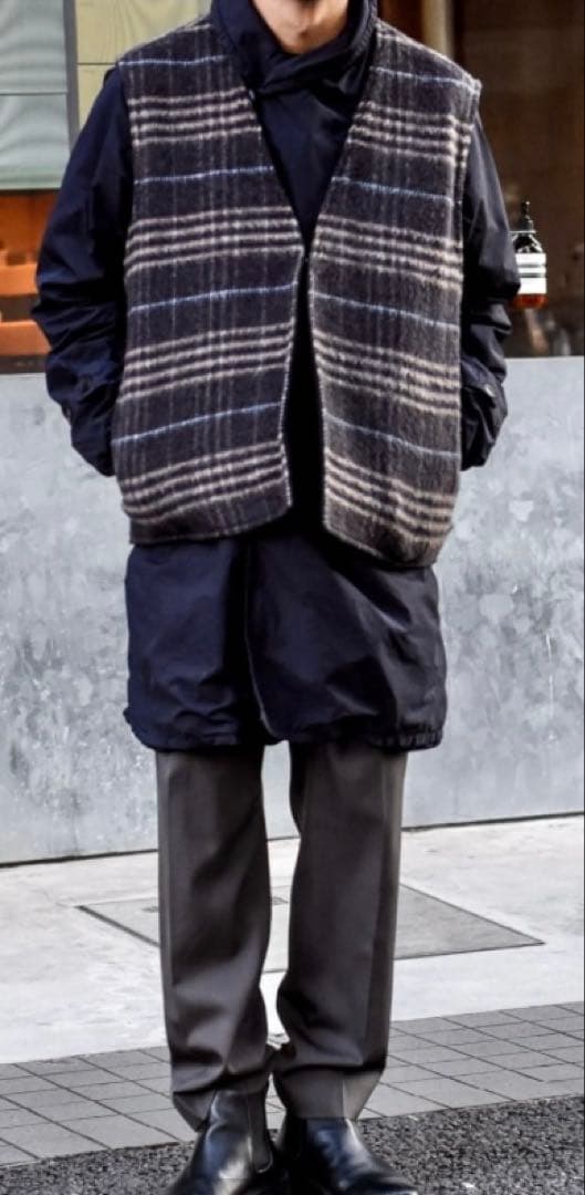 【希少 完売品】AMBERGLEAM アンバーグリーム リバーシブルウールベスト