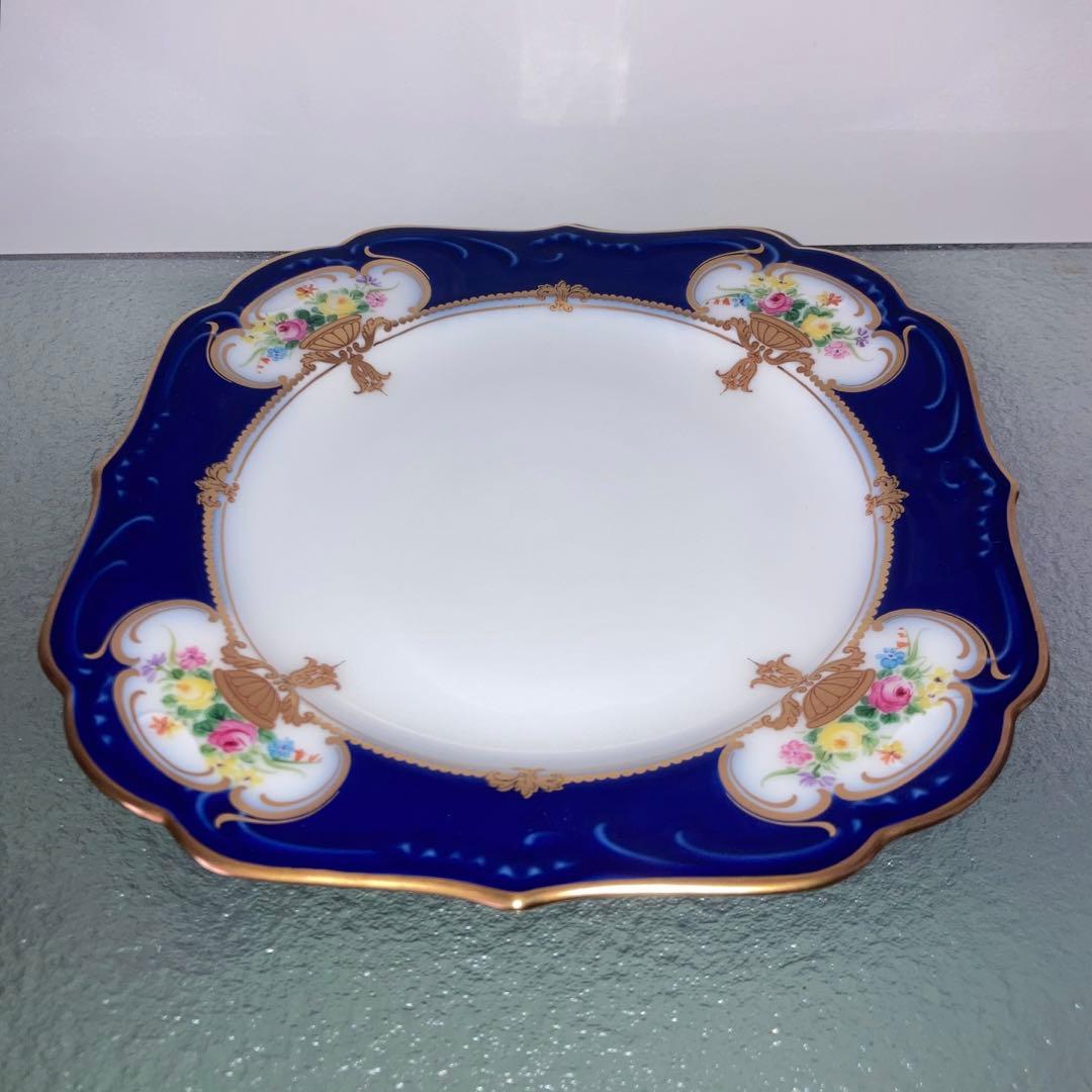 大倉陶園　エンプレスローズ プレート　6枚セット　瑠璃