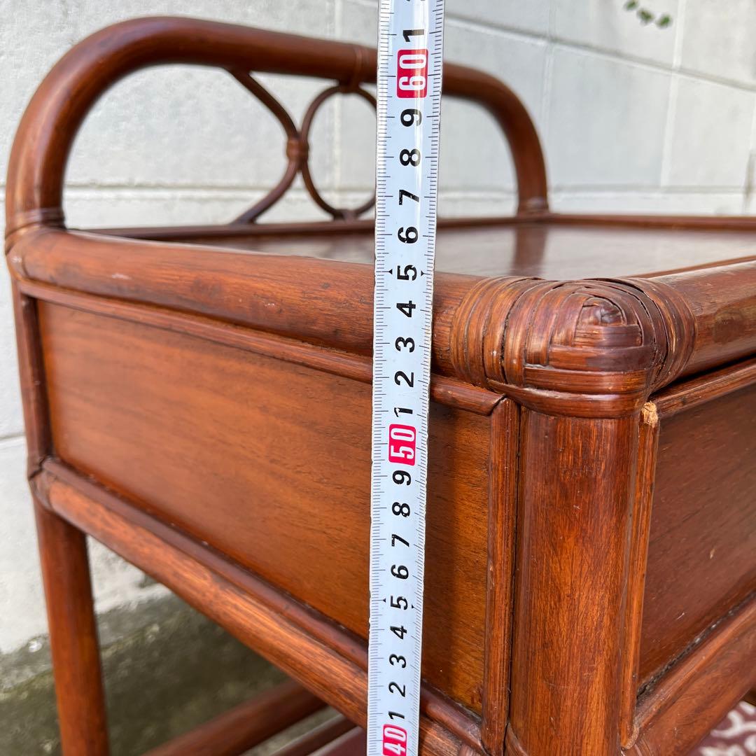 古家具 籐ラタン家具◾️KOIZUMI 小泉 ナチュラル天然素材 飾り棚 シェルフ