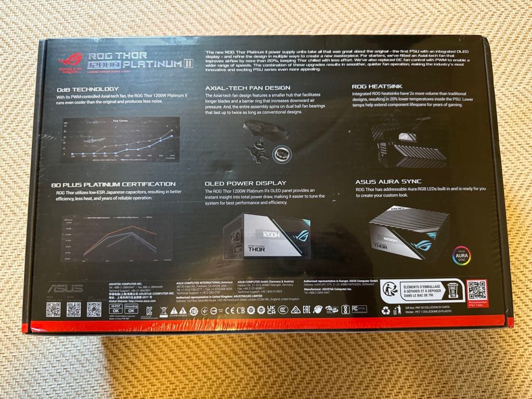 ROG THOR 1200W PLATINUM II 【新品・未使用】