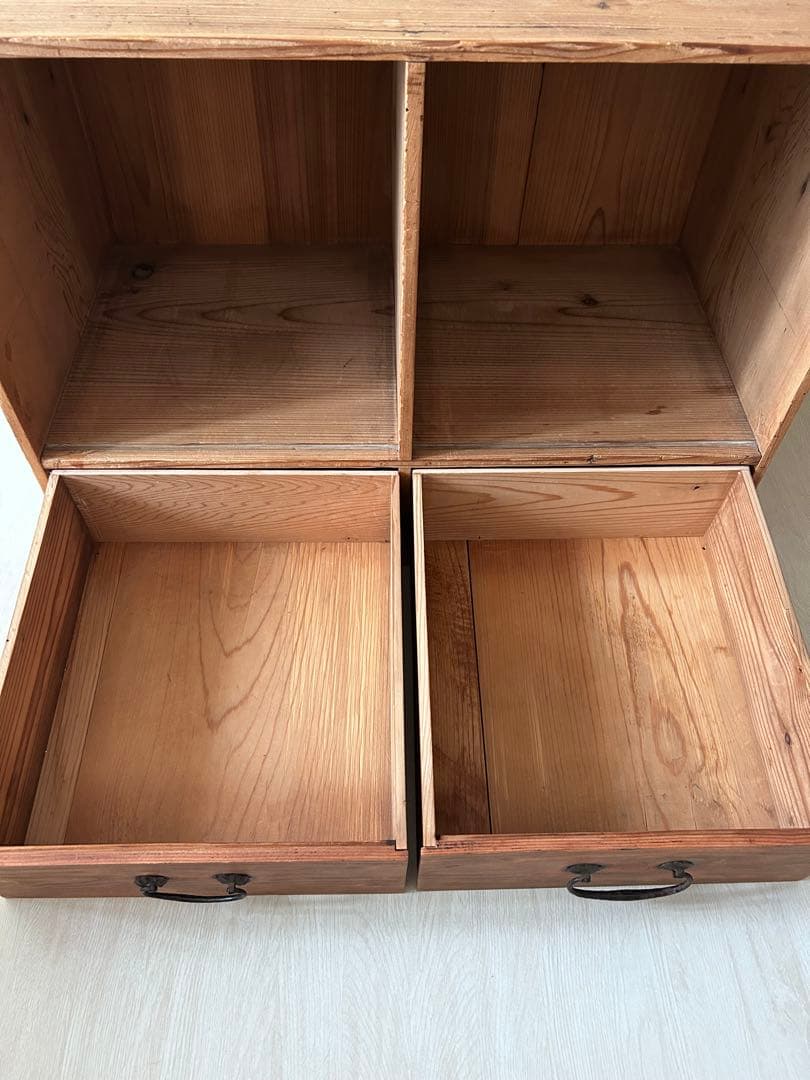 古道具　木製　棚　アンティーク　引き出し