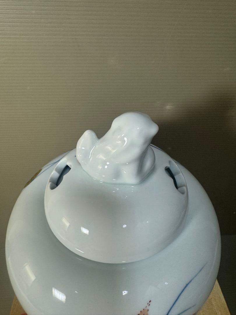 2655 伊万里鍋島焼　手描き　香炉　未使用