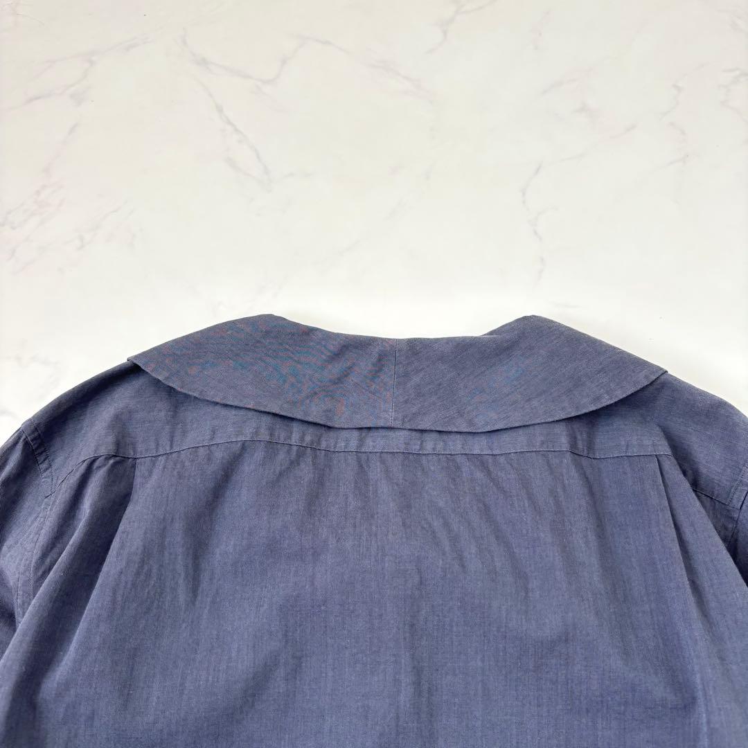 マーガレットハウエル ネッカチーフカラー コットンシャツ 長袖 L 日本製