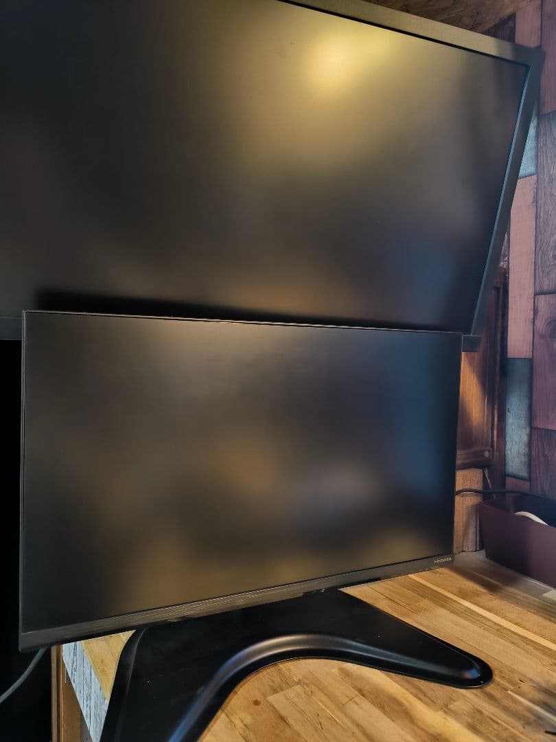 2画面アーム付き　BenQ 27インチアイ・オーデータ24インチ　送料込み