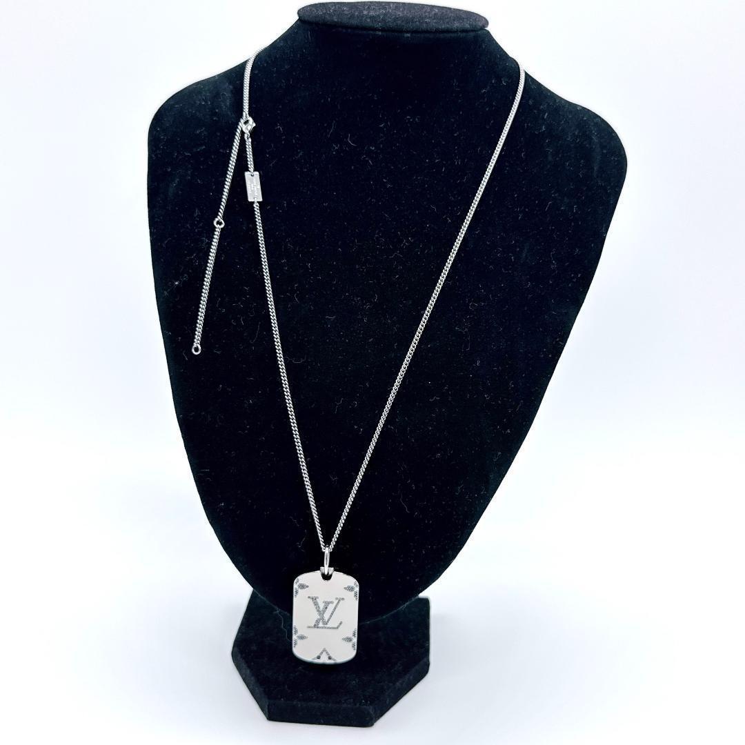ルイヴィトン メタル モノグラム ストラス ネックレス メンズ M69473